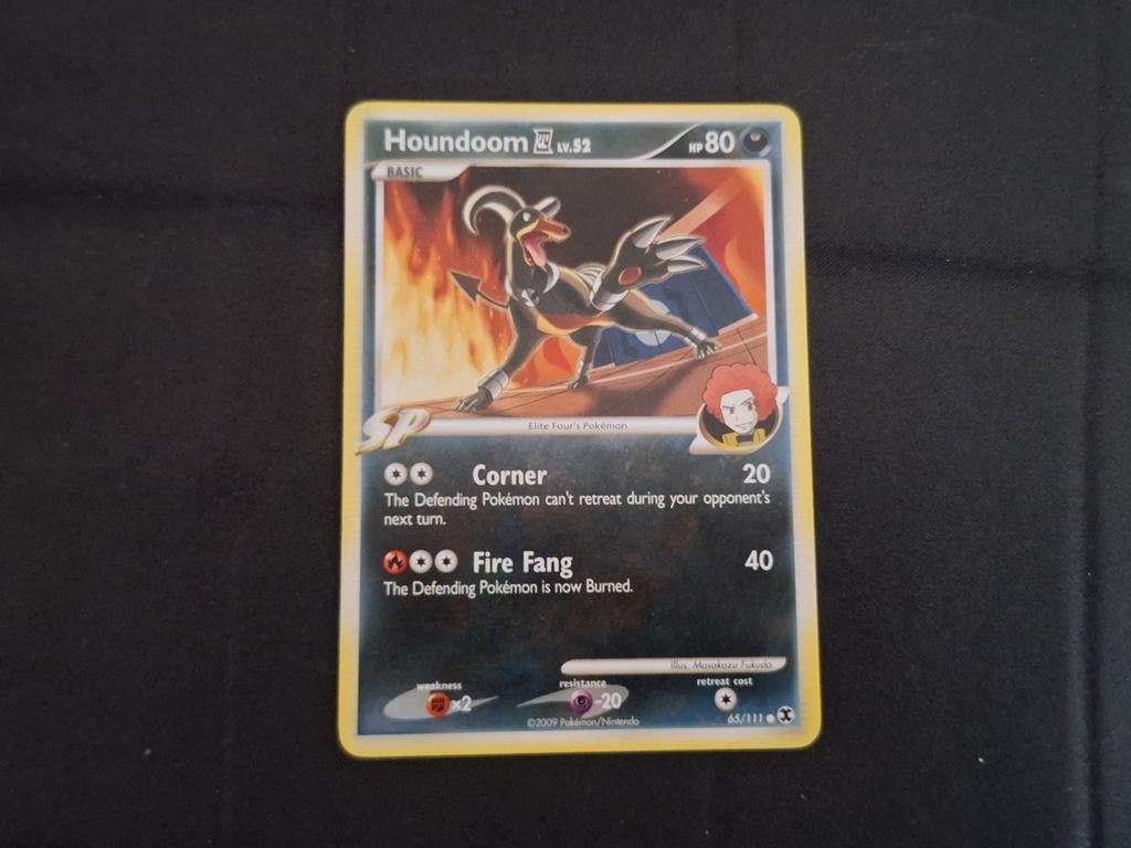 Houndoom (Lv. 52) Pokemon Rising Rivals (Excellent), Ophalen of Verzenden, Zo goed als nieuw, Losse kaart