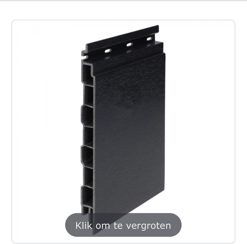 Keralit sponningsdeel 190mm Zwartgrijs 2 planken, Doe-het-zelf en Verbouw, Ophalen, Nieuw, Overige houtsoorten, Overige typen