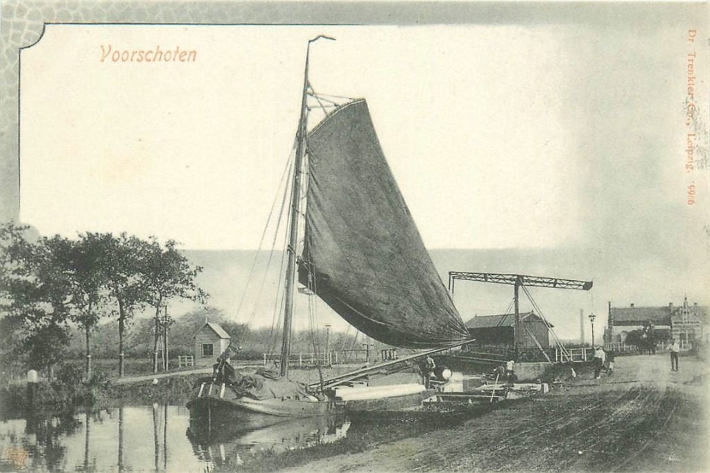 701-163-015 Voorschoten, Verzamelen, Ansichtkaarten | Nederland, Verzenden, Voor 1920, Zuid-Holland