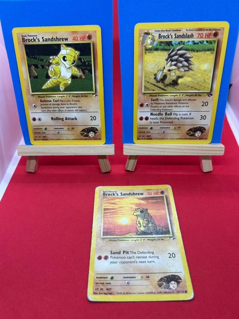 Brock Sandshrew & Sandslash bundel WOTC Gym Heroes, Ophalen of Verzenden, Zo goed als nieuw, Meerdere kaarten