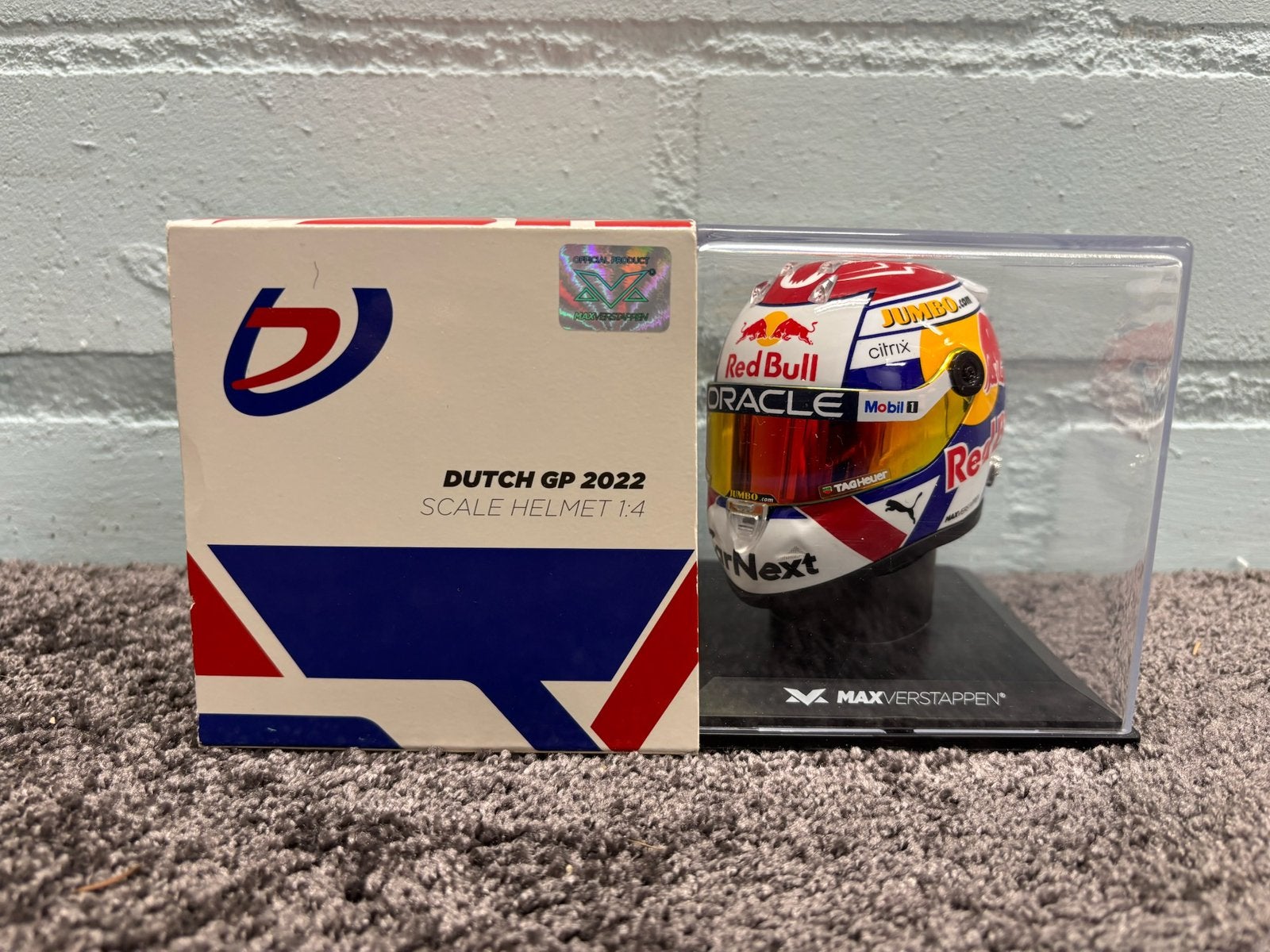 Max verstappen helm 1:4 zandvoort 2022, Ophalen of Verzenden, Zo goed als nieuw, Formule 1