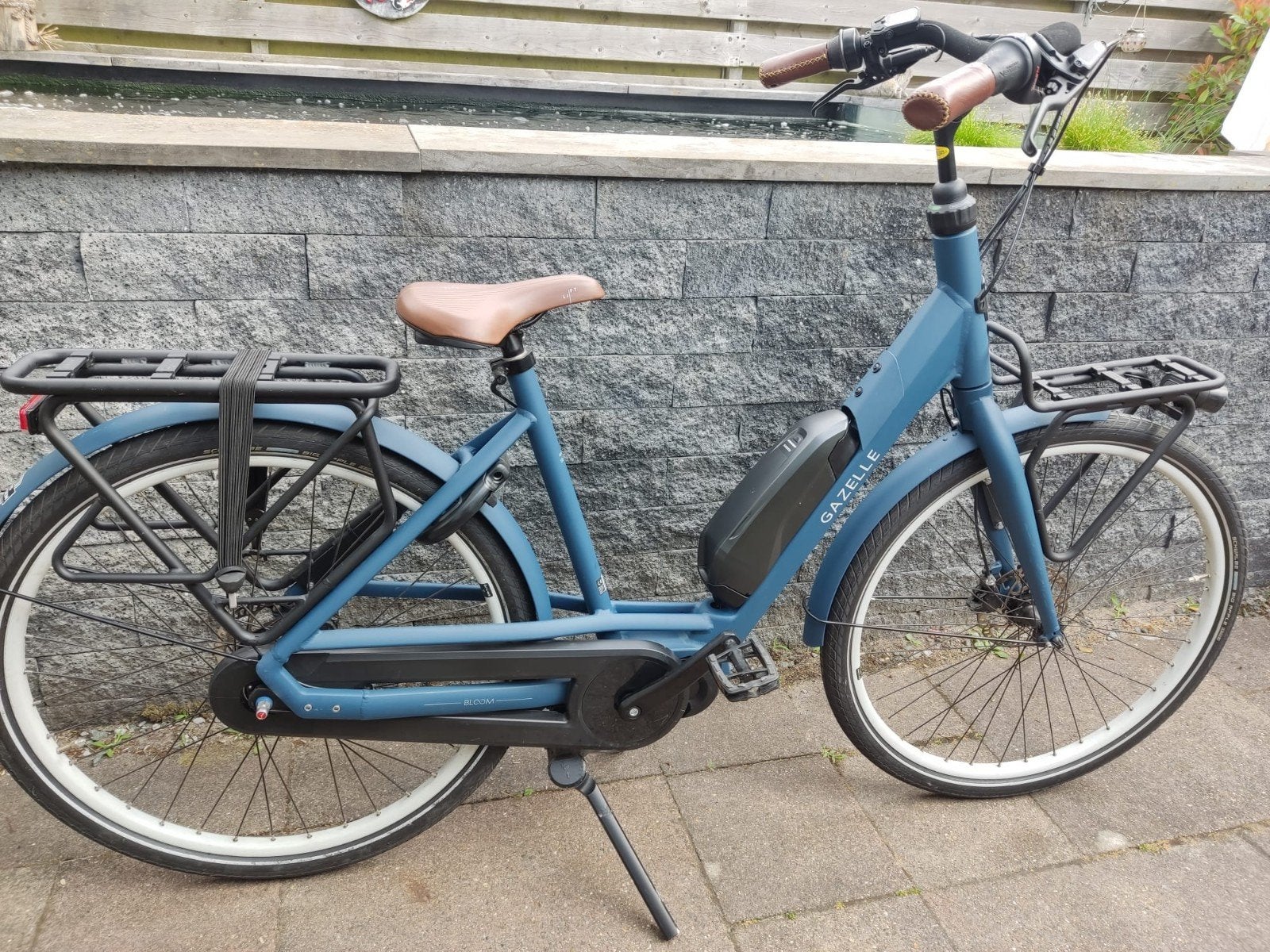 Gazelle bloom hms moederfiets d53 blauw elektrische fiets, Fietsen en Brommers, Elektrische fietsen, Zo goed als nieuw, Gazelle