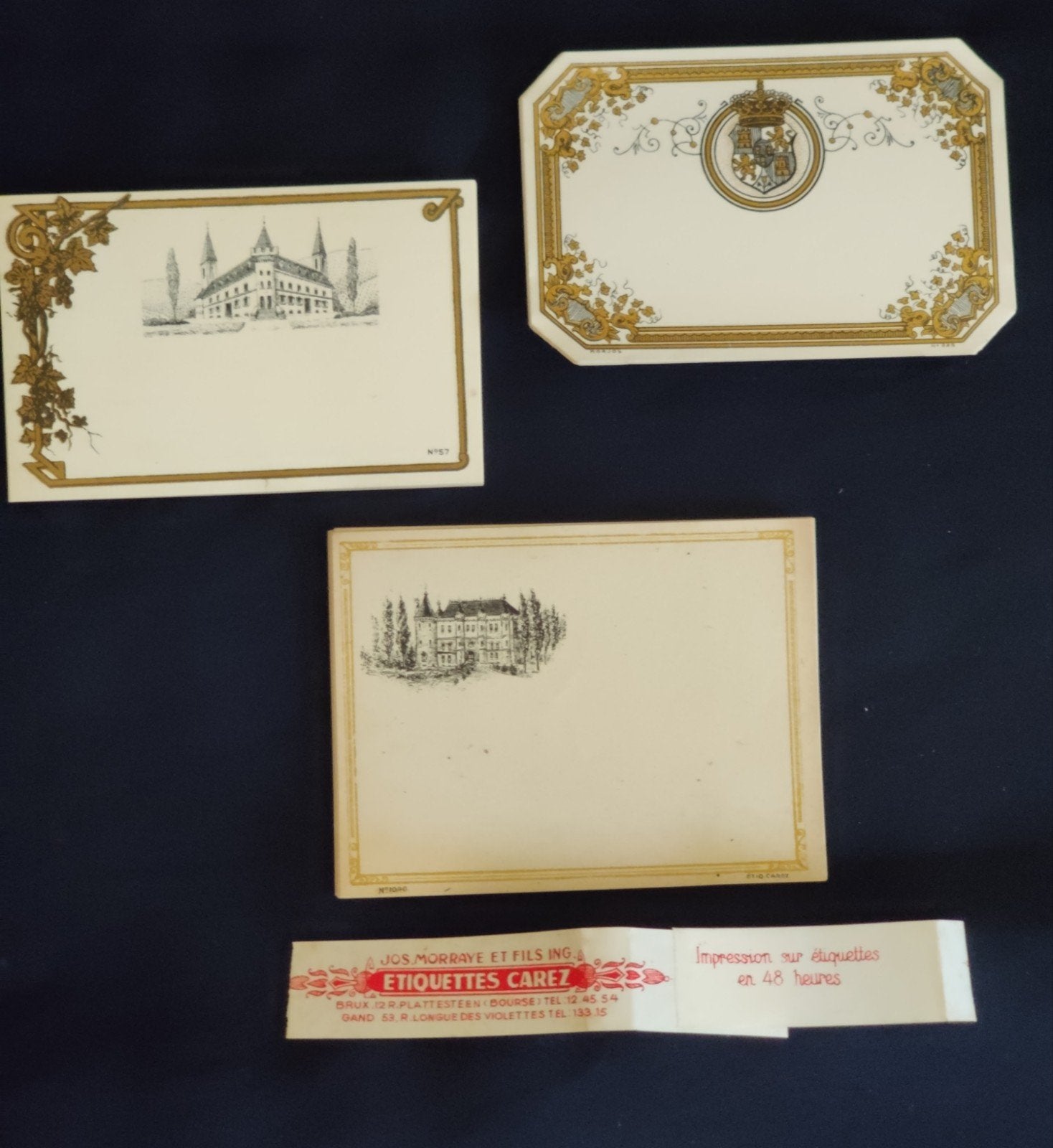 3x25 antieke, ongebruikte wijnetiketten ca 1920 Ephemera, Verzamelen, Verzenden, Nieuw, Frankrijk