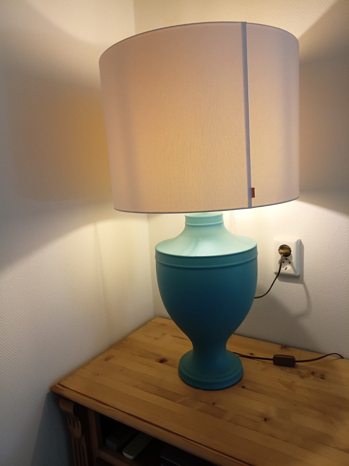 Stout Lamp Turqouise Oud Model, Ophalen, Overige merken, Nieuw, E27 (groot)