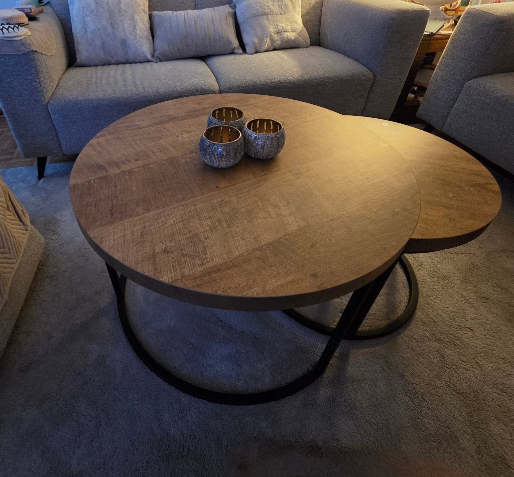 Leuke salontafel (set van 3), 50 tot 100 cm, Zo goed als nieuw, Rechthoekig, Overige materialen