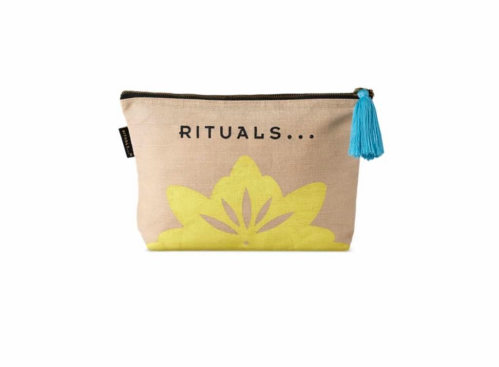 Rituals Seshen Cotton Velvet pouch 💛🩵 Nieuw!, Sieraden, Tassen en Uiterlijk, Uiterlijk | Lichaamsverzorging, Ophalen of Verzenden