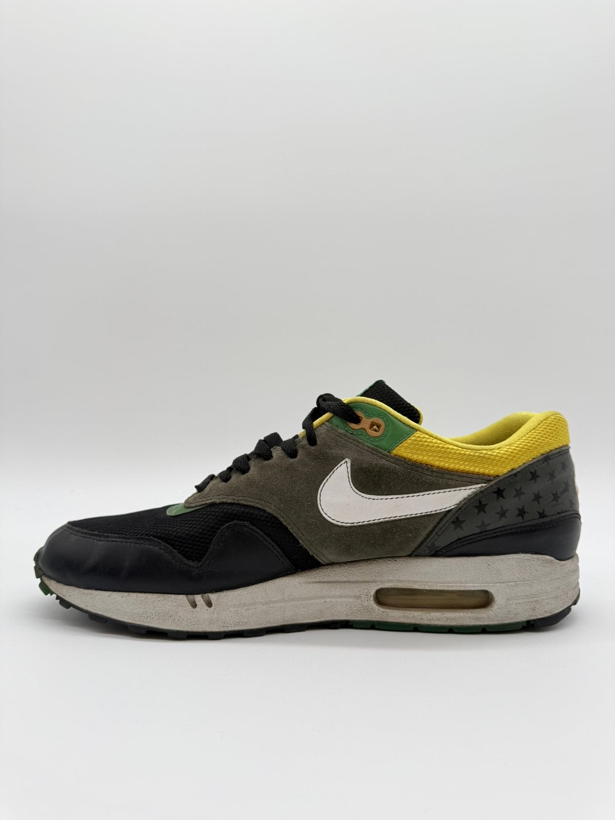 Nike Air Max 1 Friendly Football Pack Black Green Maze EU 44, -, Zwart, -, Ophalen of Verzenden