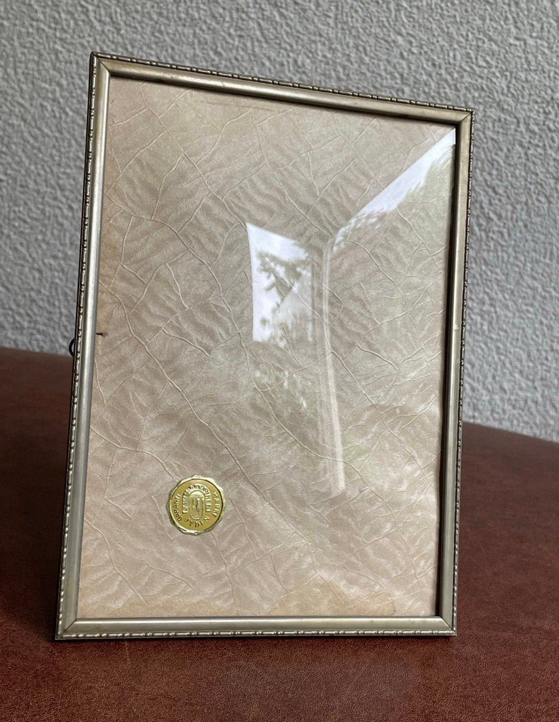 Vintage fotolijst, Jyden, met bol glas, Ophalen of Verzenden