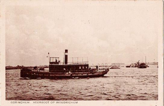 Veerboot Gorcum/Woercum  uitg. Klitszch & Co  Den Haag  1253, Verzenden, Zo goed als nieuw, Motorboot, Kaart, Foto of Prent