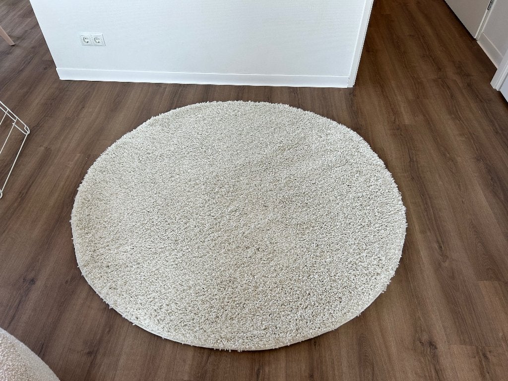 Hoogpolig vloerkleed crème (nieuw!), Huis en Inrichting, Stoffering | Tapijten en Kleden, Ophalen, Hoogpolig, Shaggy, 150 tot 200 cm