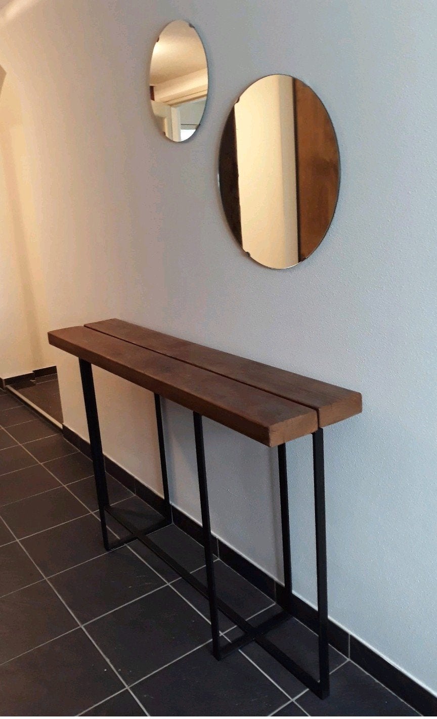 Sidetable industrial, Huis en Inrichting, Tafels | Sidetables, Gebruikt, 100 tot 150 cm, Industrieel, Ophalen