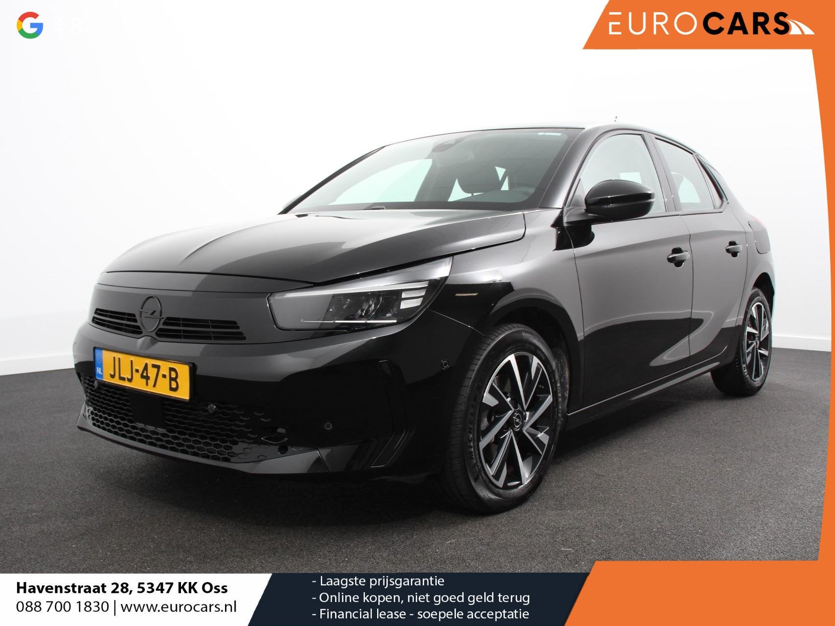 Opel Corsa 1.2 Turbo Hybrid 100pk Automaat GS Navigatie Appl, Gebruikt, 1199 cc, 610 kg, Zwart