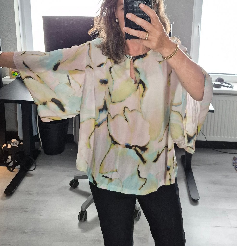 Super mooie fris gekleurde top van Claudia Strater, maat 46, Meerkleurig, Maat 46/48 (XL) of groter, Ophalen of Verzenden, Zo goed als nieuw