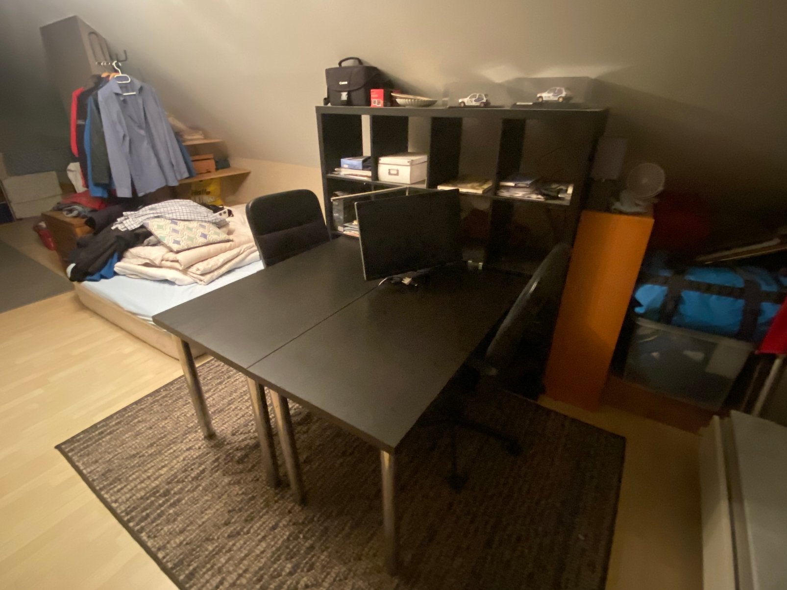 Bureau combinatie incl 2 stoelen (IKEA), Ophalen, Demontabel, Gebruikt, Spaanplaat of MDF