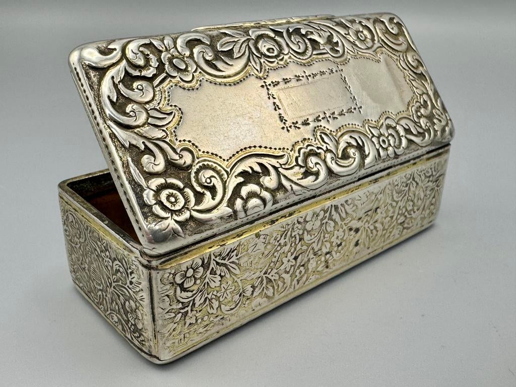 Zilveren snuifdoos, Frankrijk, ca. 1875, Ophalen of Verzenden, Zilver