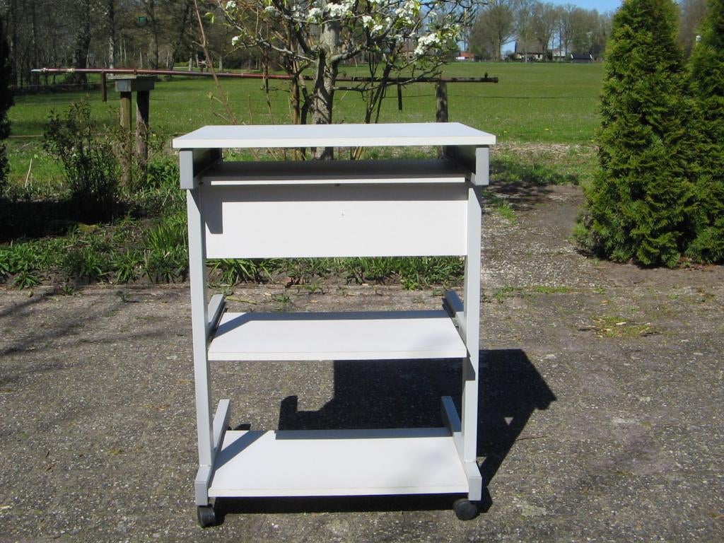 Computerburo rijdbaar, Huis en Inrichting, Ophalen, Gebruikt, 70 tot 120 cm, Metaal