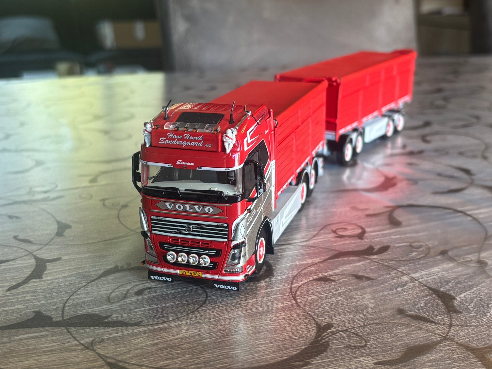 Tekno Volvo combinatie, Hobby en Vrije tijd, Ophalen of Verzenden, Zo goed als nieuw, Bus of Vrachtwagen, Tekno