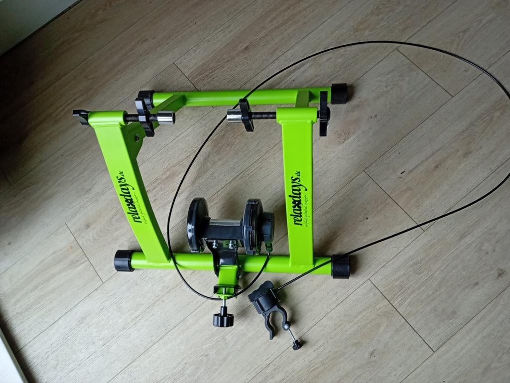 Relaxdays fietstrainer - Groen, Sport en Fitness, Wielrennen, Ophalen of Verzenden
