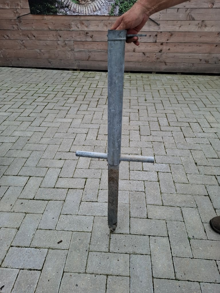 2 x Grondpot staal met spievergrendeling - voor buis Ø48mm, Ophalen, Overige materialen, Gebruikt, Overige typen