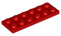 Lego plaatjes 2x6 rood 16 stuks nieuw, Ophalen of Verzenden, Nieuw, Losse stenen, Lego