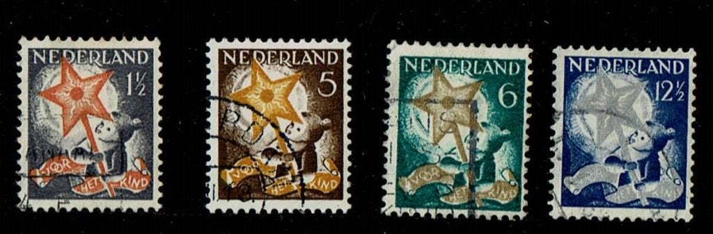 Nederland NVPH 261-264 gestempeld 4, Postzegels en Munten, Postzegels | Nederland, Verzenden, T/m 1940, Gestempeld