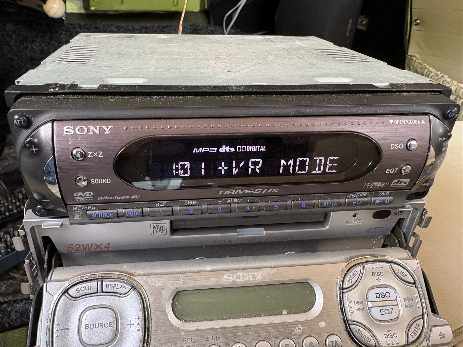 Sony MEX-R5 DVD/CD/MP3 Autoradio met Scherm en Accessoires, Ophalen of Verzenden, Gebruikt