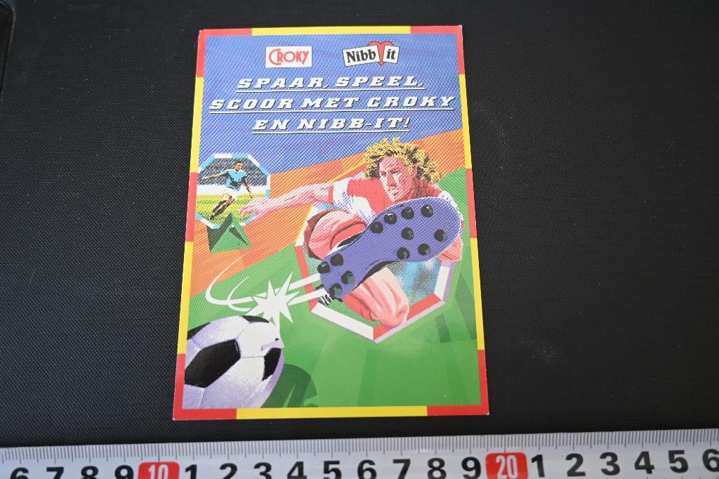 sticker croky nibb-it spaar speel scoor - voetbal als flippo, Ophalen, Zo goed als nieuw