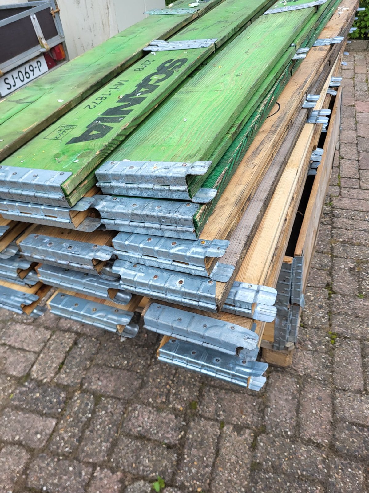 Palletranden, Doe-het-zelf en Verbouw, Hout en Planken, Ophalen, Zo goed als nieuw, 50 mm of meer, Pallet