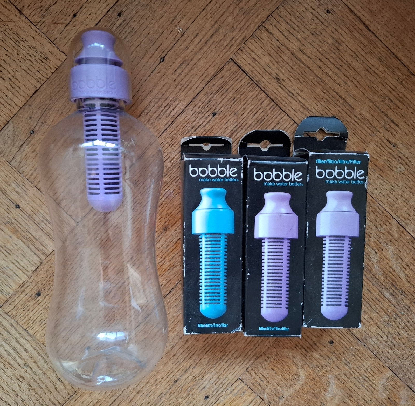 Bobble waterfles met 4 koolstoffilters, Ophalen of Verzenden, Nieuw