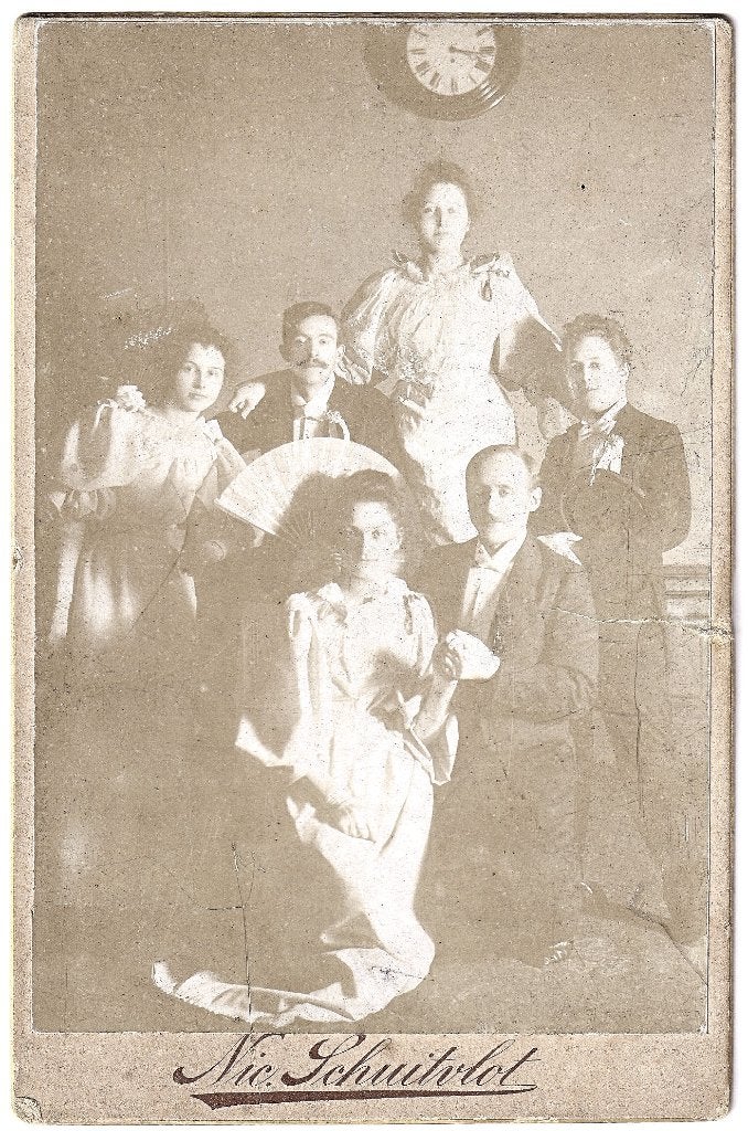 Kabinetfoto Echtpaar Hulsebos Niftrik - Schuitvlot Amsterdam, Verzamelen, Foto, Ophalen of Verzenden, Zo goed als nieuw, Voor 1940