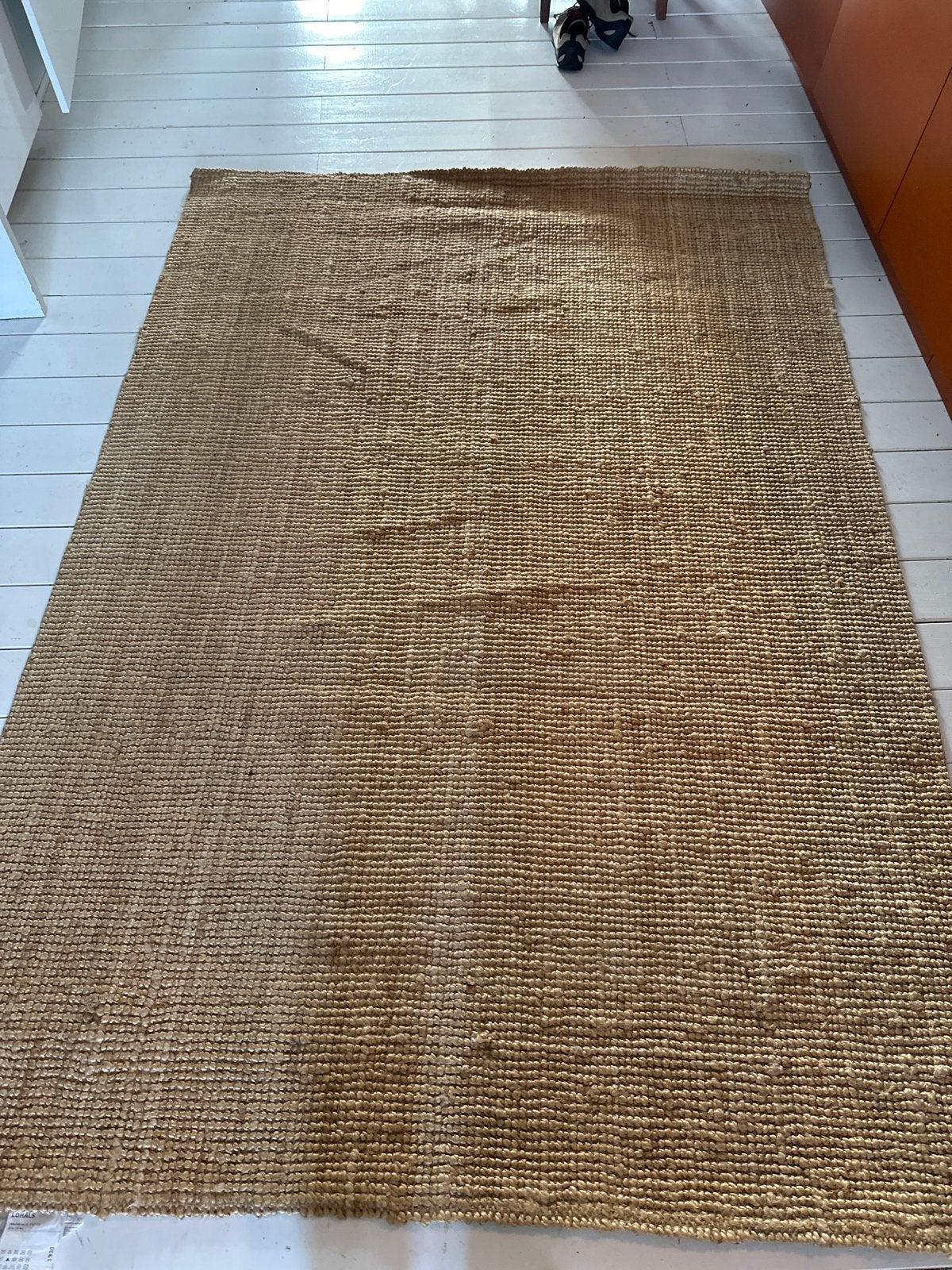 Ikea Lohals - Juten vloerkleed - Zo goed als nieuw, Huis en Inrichting, 100 tot 150 cm, Bruin, Ophalen of Verzenden, Zo goed als nieuw