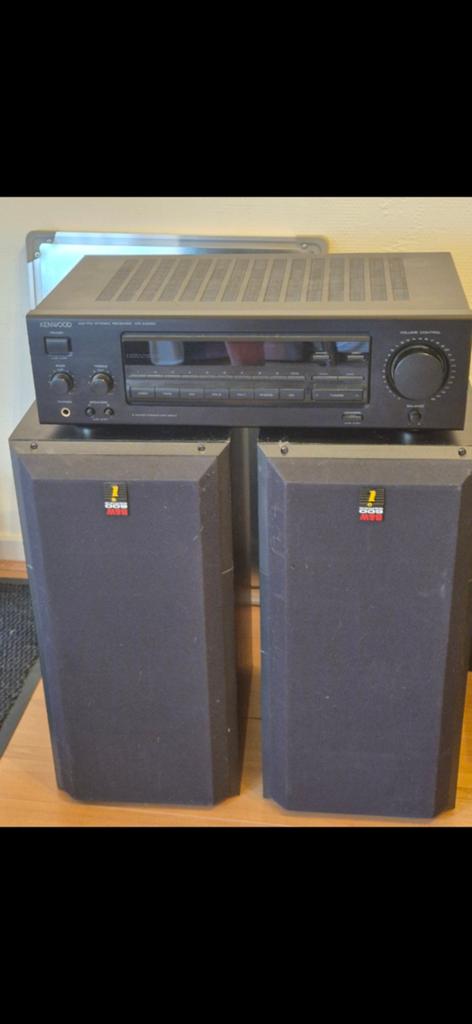 Kenwood Stereo Receiver met Speakers, Gebruikt, Losse componenten, Tuner of Radio, Ophalen