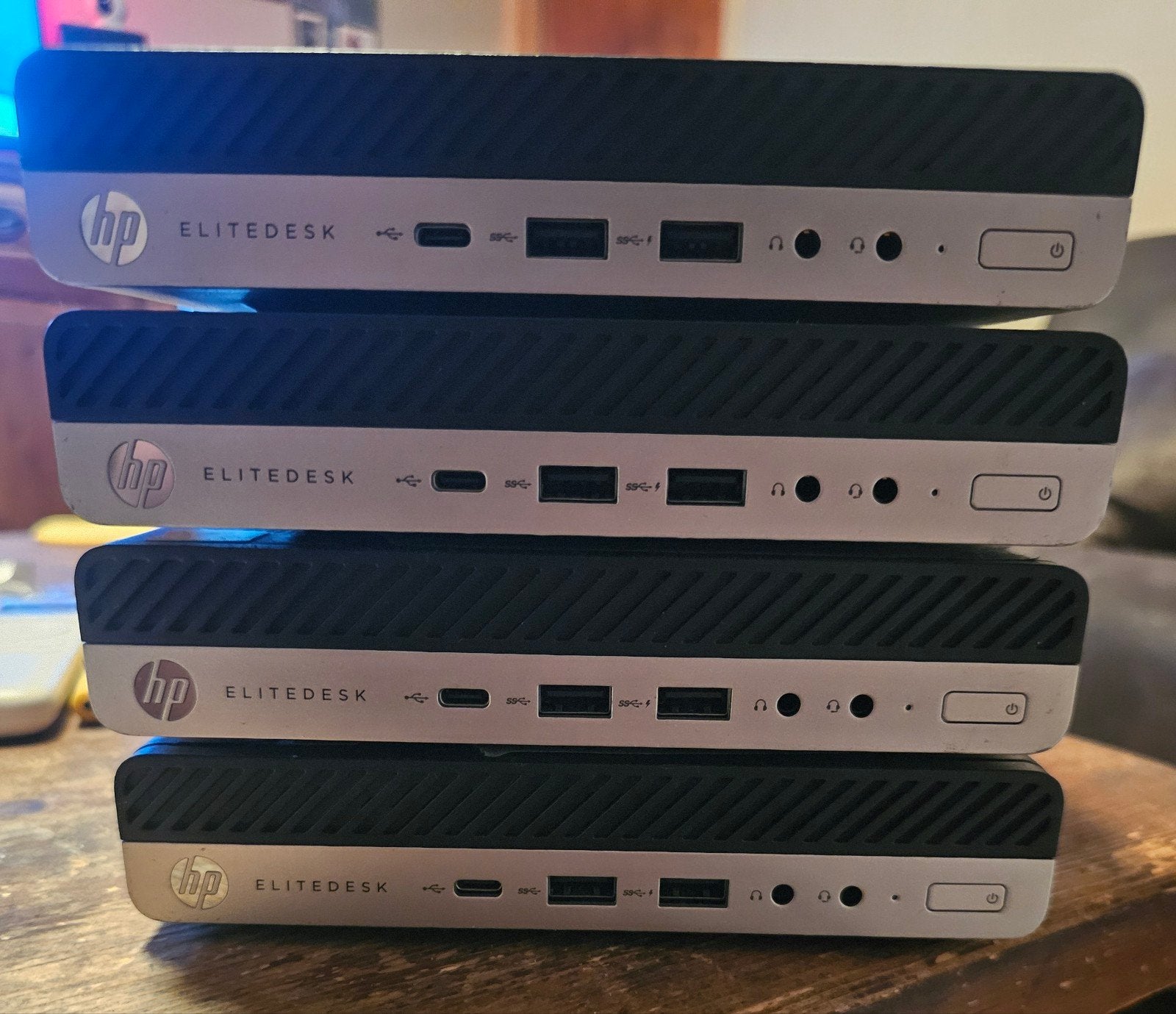 4x HP Elitedesk 800G3 minipc i5-7500 8 gb 256 gb bt+ wifi, Computers en Software, Desktop Pc's, Refurbished, Ophalen of Verzenden