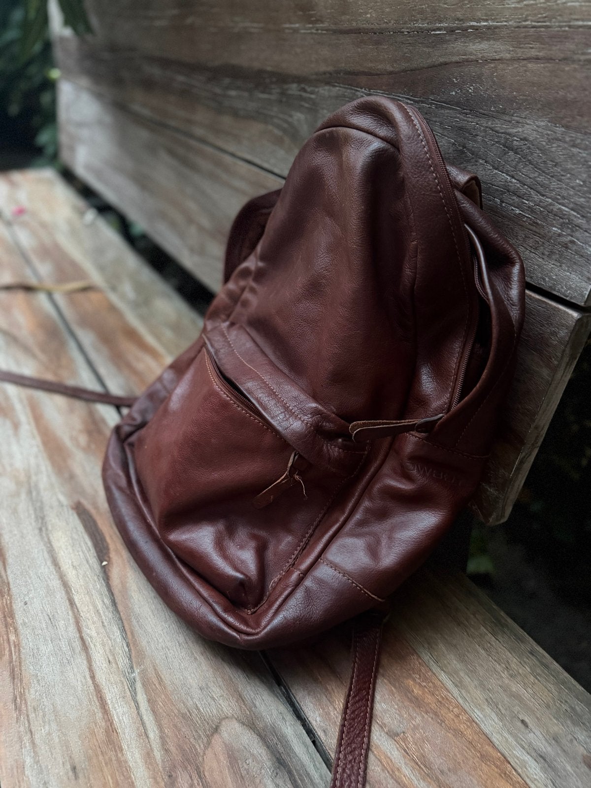 Cowboysbag leren rugzak - Bruin, Sieraden, Tassen en Uiterlijk, Tassen | Rugtassen, Overige merken, 25 tot 40 cm, Ophalen of Verzenden