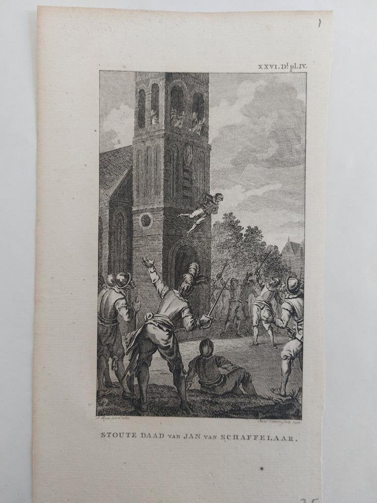 1 / Stoute daad van Jan van Schaffelaar Barneveld, Antiek en Kunst, Ophalen of Verzenden
