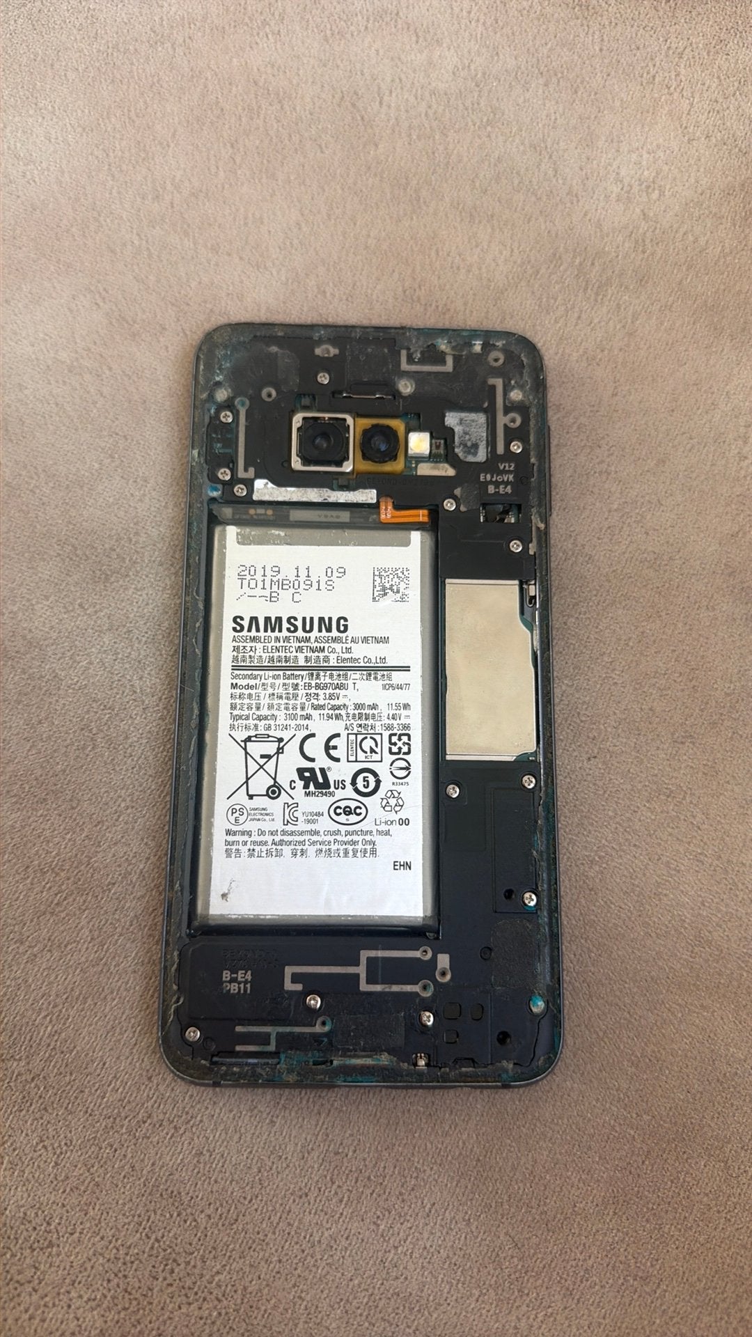 Samsung galaxy s10e (Werkt niet vanwege geen nfc spoel), Telecommunicatie, Mobiele telefoons | Samsung, Zwart, Ophalen of Verzenden