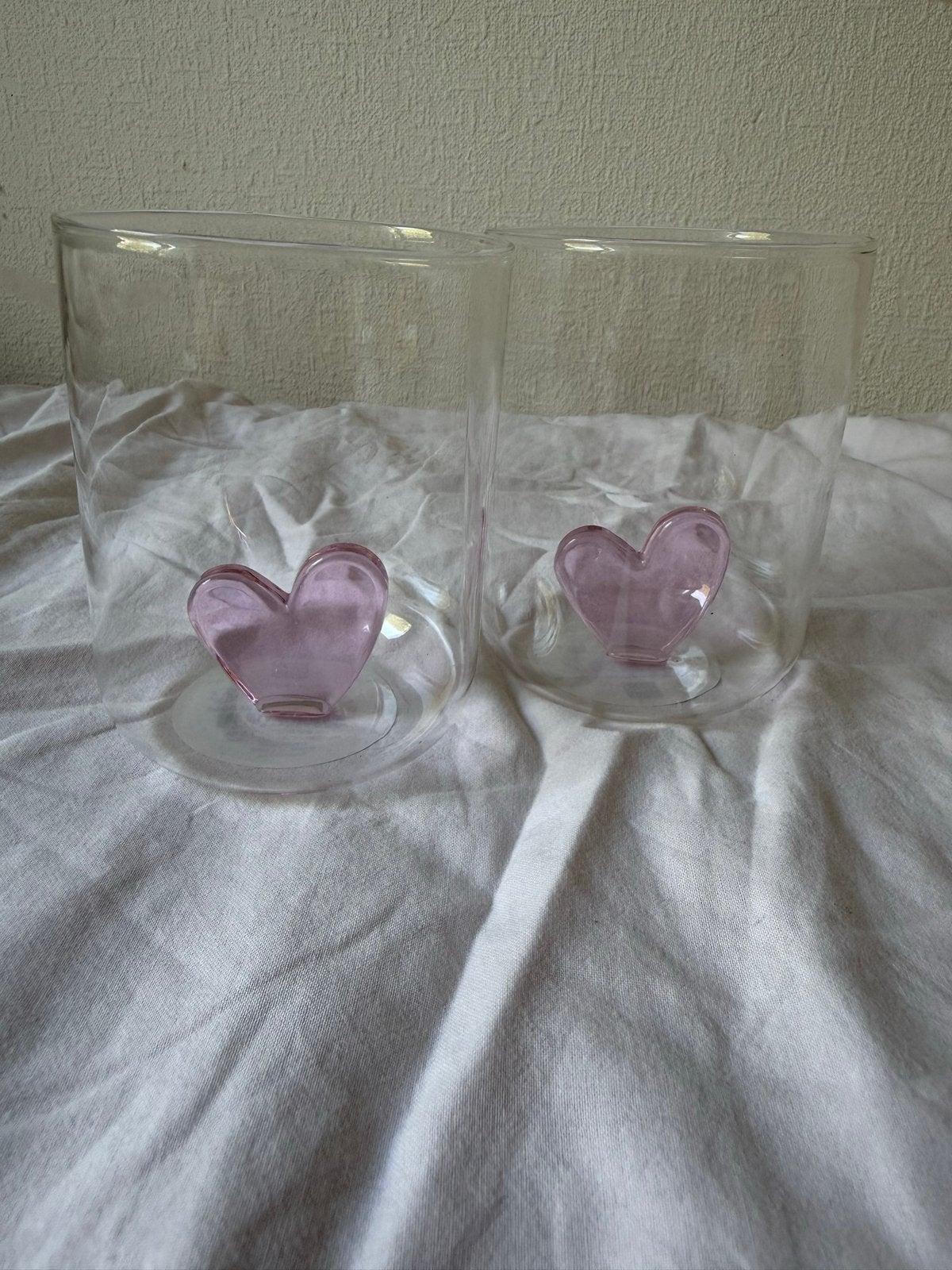 Hema glazen met hartje nieuw, Glas of Glazen, Nieuw, Ophalen of Verzenden, Glas