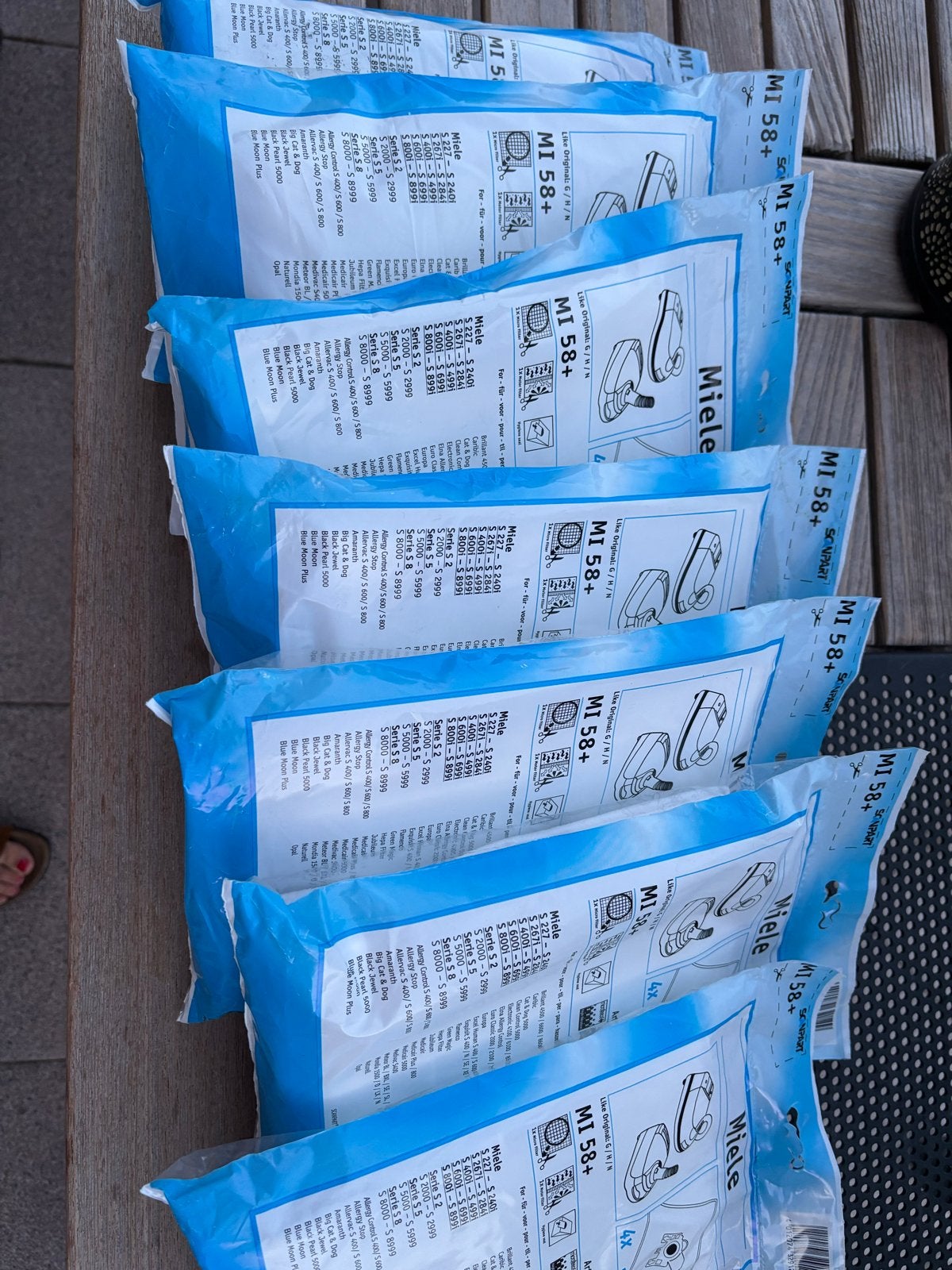 Miele stofzuigerzakken MI 58+ Microfleece Plus (8x), Ophalen of Verzenden, Nieuw