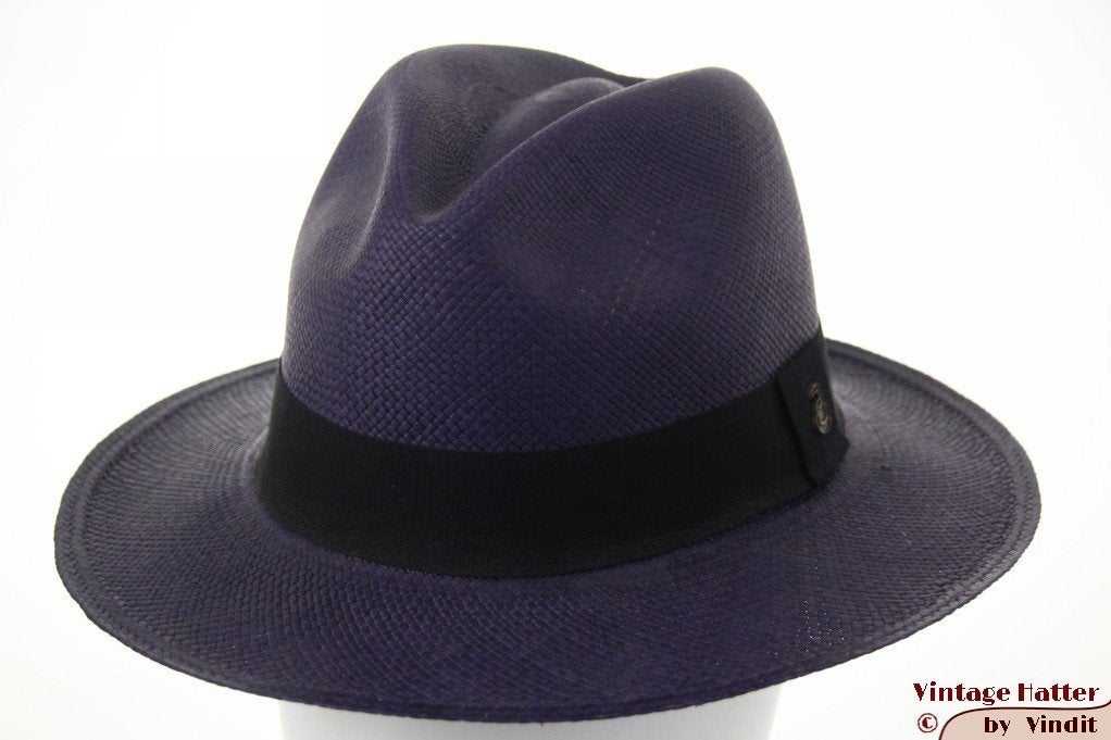 Echte panamahoed Ecua-Andino saffier blauw palmriet S, M & L
