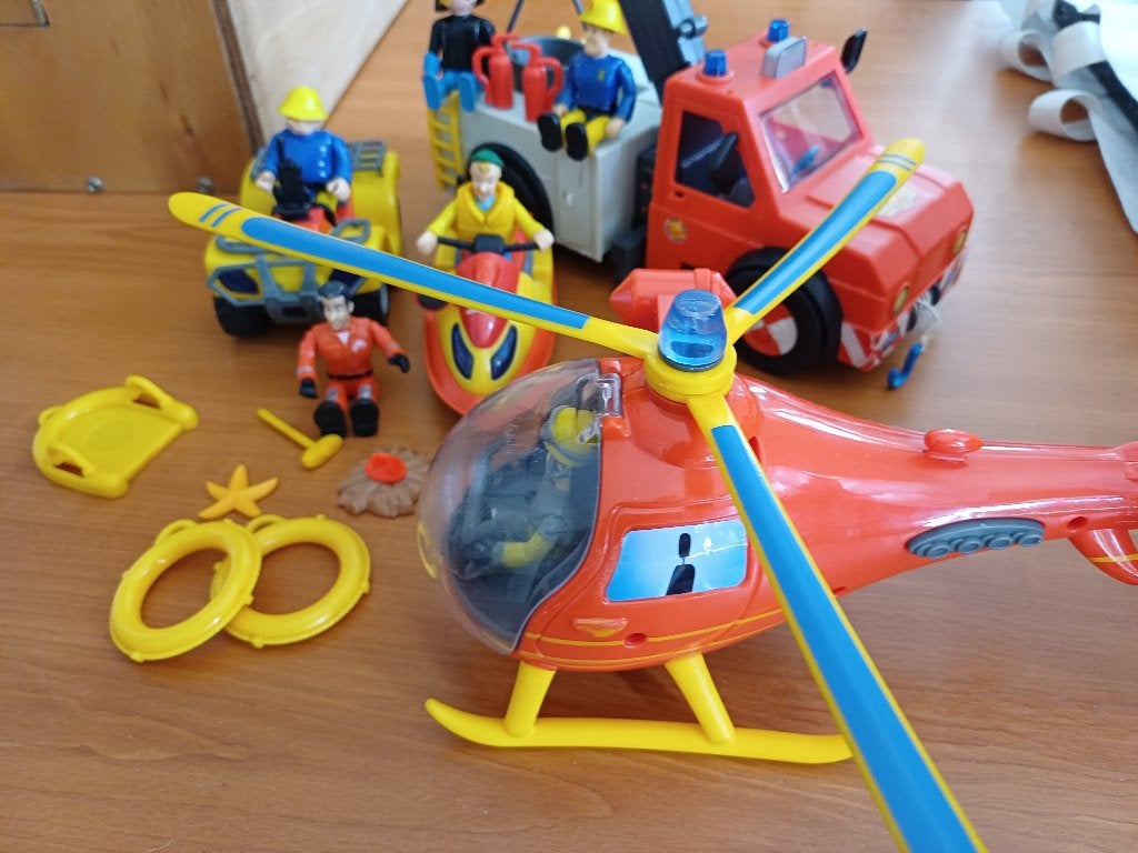 SPEELGOED BRANDWEER AUTO+HELIKOPTER +, Ophalen of Verzenden, Zo goed als nieuw