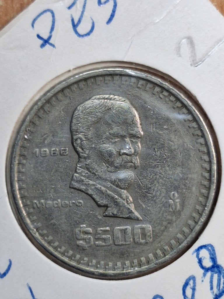 MEXICO 500 pesos 1988 (#43), Postzegels en Munten, Munten | Amerika, Ophalen of Verzenden, Noord-Amerika, Losse munt