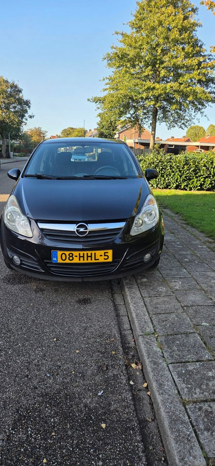 Opel Corsa 1.4 16V 5D 2008 Zwart, Voorwielaandrijving, 1063 kg, 4 cilinders, Origineel Nederlands