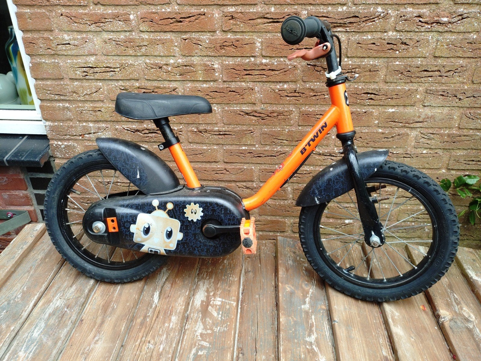 B'Twin 14 inch kinderfiets, Ophalen, Gebruikt, Minder dan 16 inch, BTWIN