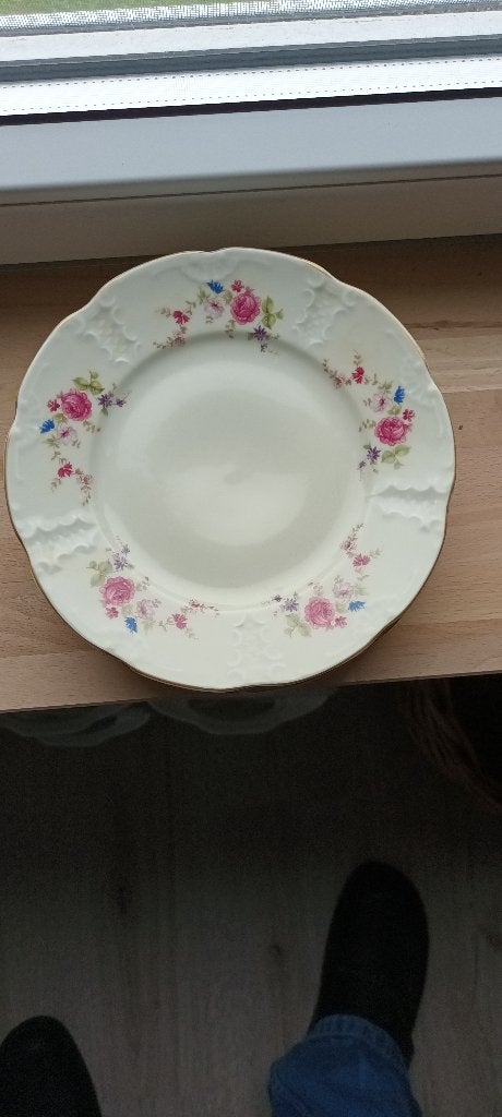 ontbijtbordjes Mosa  21 cm rond., Vintage, Ophalen of Verzenden, Zo goed als nieuw, Bord(en)