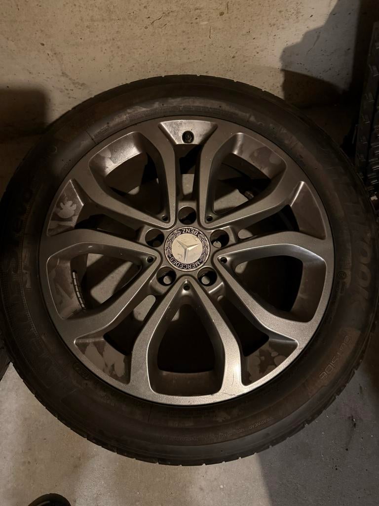Velgen met banden Mercedes W205 225/50/R17, Auto-onderdelen, Banden en Velgen, Gebruikt, Banden en Velgen, 17 inch, Ophalen of Verzenden