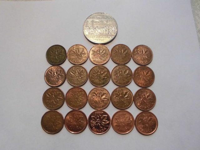 21 munten Canada 1 dollar,1 cent 1947/2006, Postzegels en Munten, Munten | Amerika, Ophalen of Verzenden, Noord-Amerika, Setje