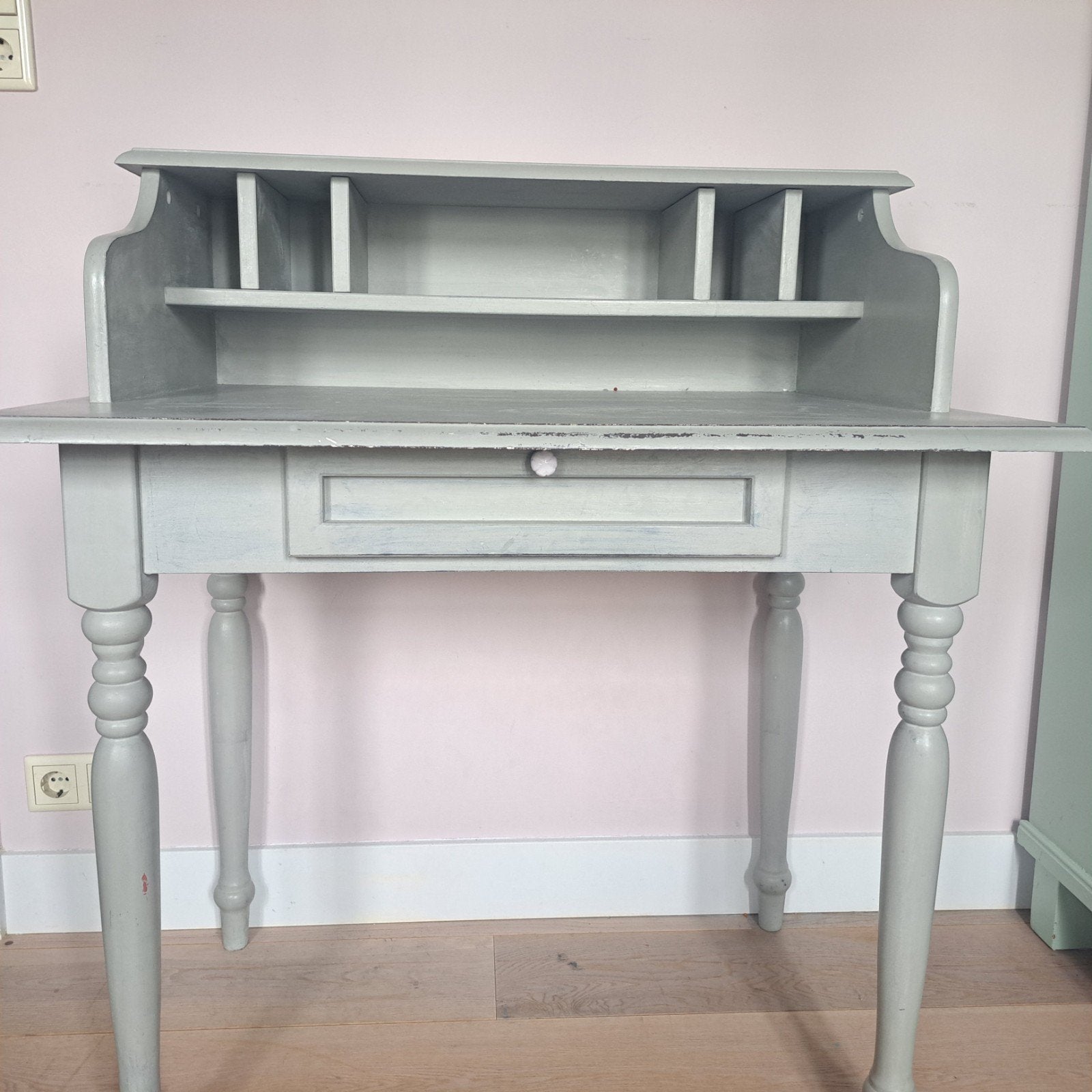 Vintage Bureau tafel kaptafel met Opzetstuk (Annie Sloane), Ophalen, Gebruikt