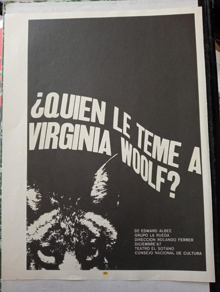 Theater affiche Cuba 1970, Ophalen of Verzenden, Gebruikt, A1 t/m A3, Overige onderwerpen