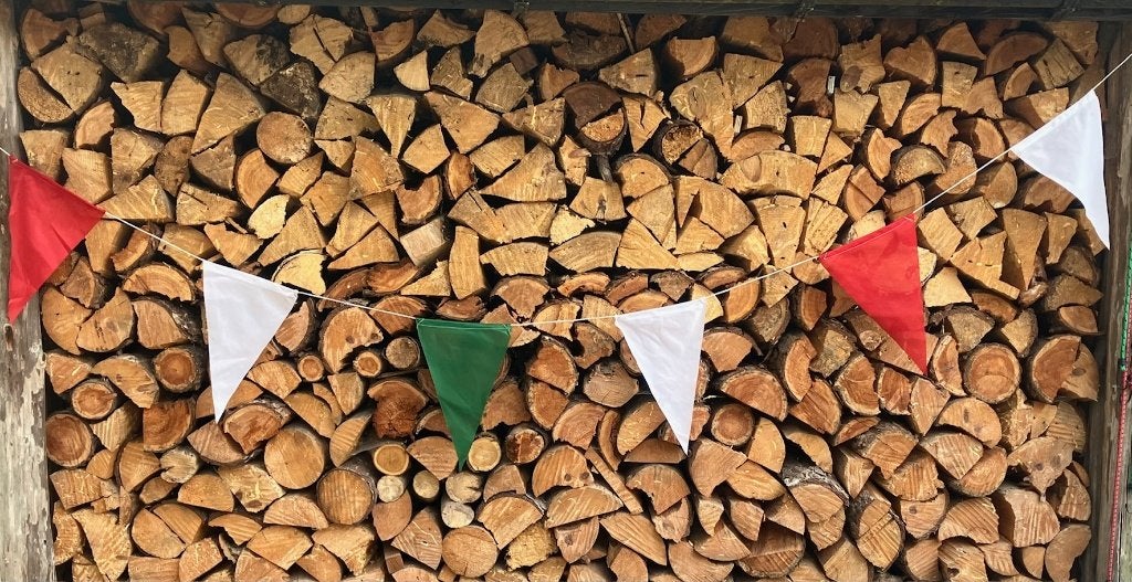 Vlag lint. Italiaanse vlag / 14,40 meter lang, 1x gebruikt ., Diversen, Ophalen of Verzenden, Zo goed als nieuw