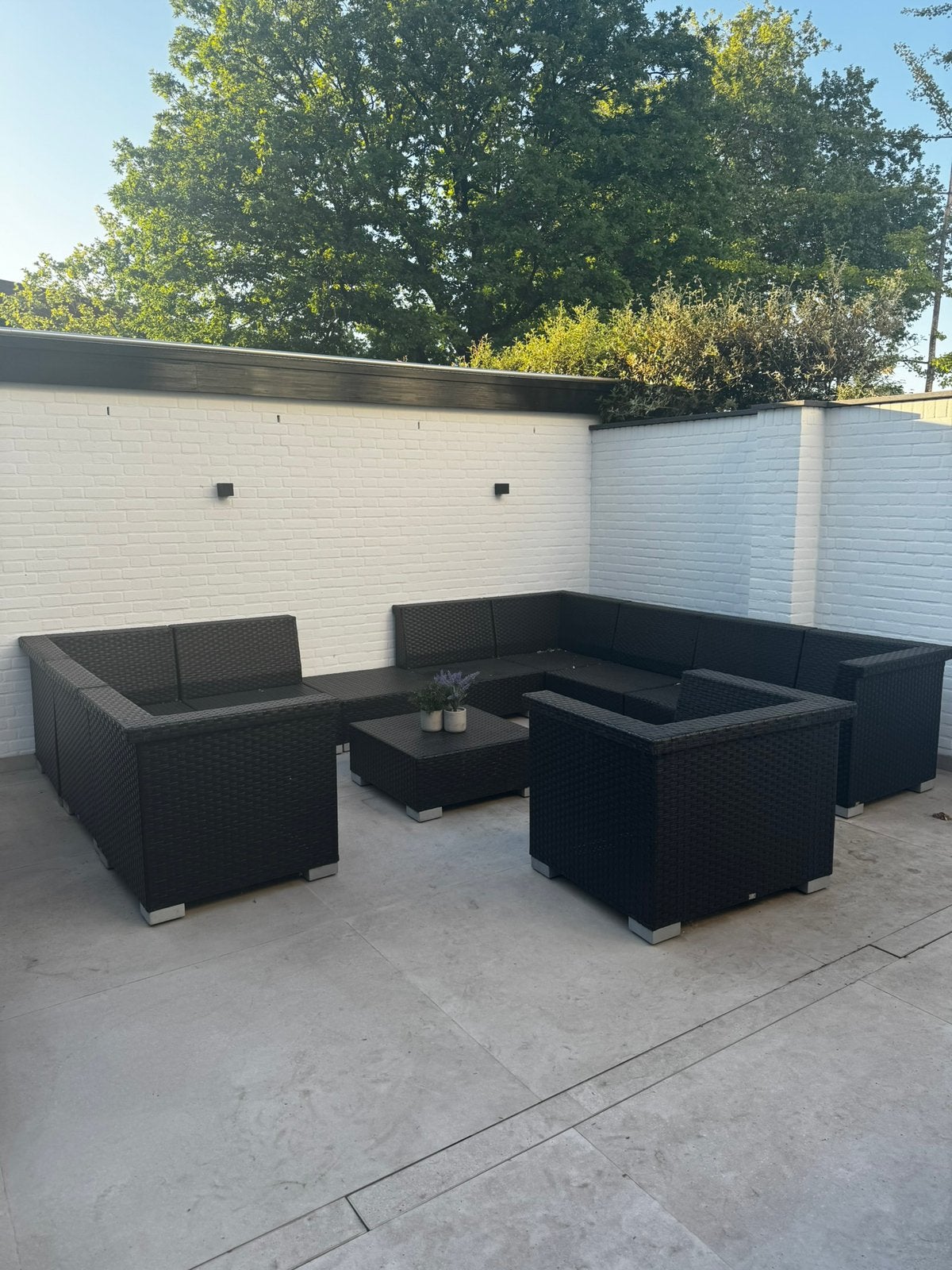 Zwarte tuinset Lounge, Ophalen, Zo goed als nieuw